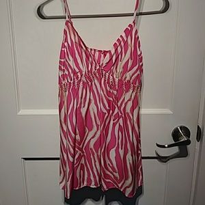 (Brand new)Pink tiger stripe sexy going out tank S